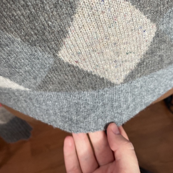 Line Cashmere argyle Crewneck sweater size M - Picture 8 of 11